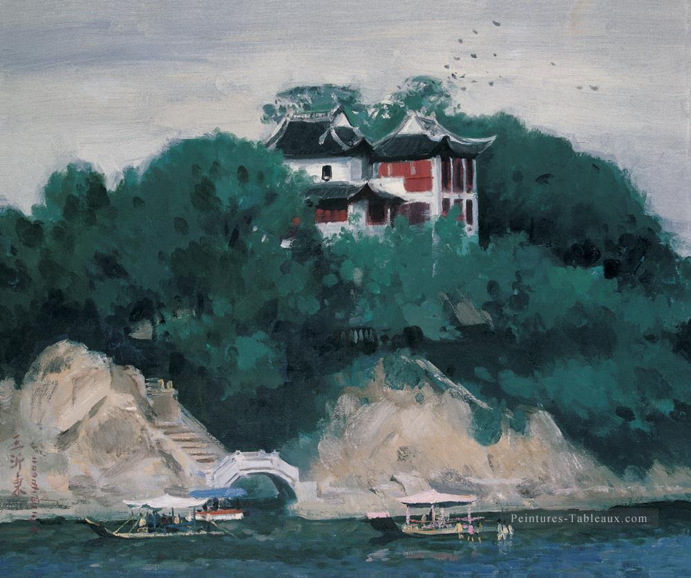 Rivière Paysage Hill Paysages de Chine Peintures à l'huile